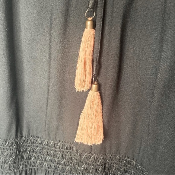 NWT Sanctuary Dress Black Freya Smocked long sleeve bohemian casual  Small - Picture 13 of 16